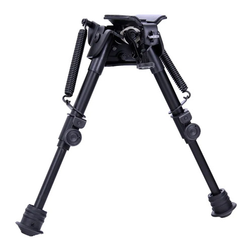 Aimtech Warhammer Bipod Tactical Stud Mount 6-9" Adjustable with Lever Lock Pivot - AT20855