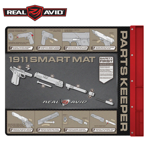 1911 Oil Resistant Gun Cleaning Mat w Magnetic Parts Tray - AV-1911SM
