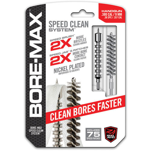 Real Avid Bore-Max® Speed Cleaning System Set for .38, .357 Cal, 9mm AV-BMSET9MM