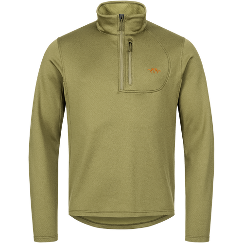 Blaser Men's Drain Midlayer Halfzip Pullover in Dark Olive - 3XL - B1210121405663XL