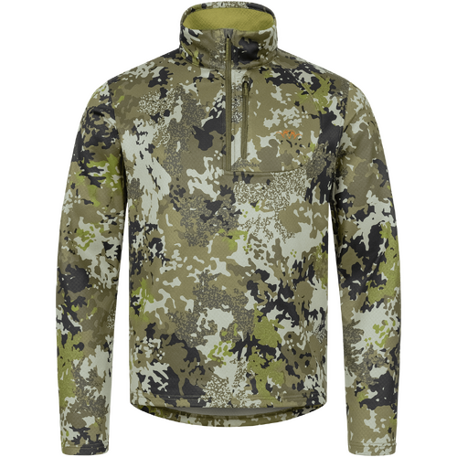 Blaser Men's Drain Midlayer Halfzip Pullover in HunTec Camo - XL - B121012140571XL