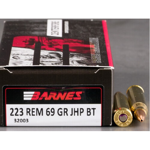 Barnes Centrefire Ammunition .223 REMINGTON 69 Grain JHP BT 20 Rounds  - BA223R2