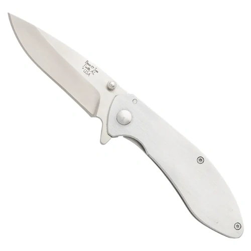 Bear & Son 4" Stainless Steel White Frame Lock Knife - BAS-112