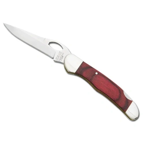 Bear & Son 3 3/4 Rosewood Locking Stainless Steel Cowhand Knife with Pocket Clip - BAS-2149LR