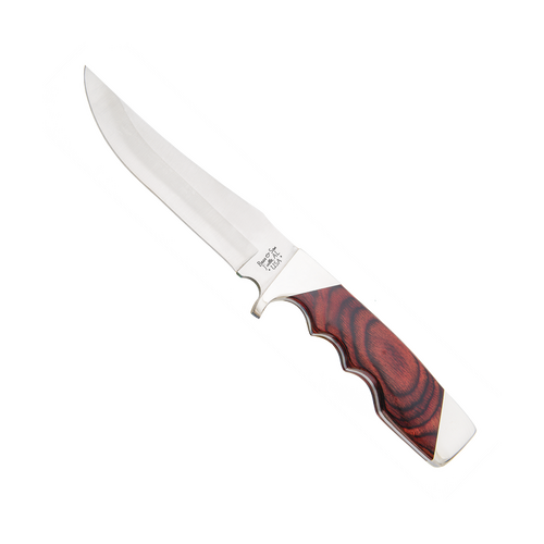 Bear & Son 9 1/4” Trophy Hunter Knife with Rosewood Handle and Leather Sheath - 277R
