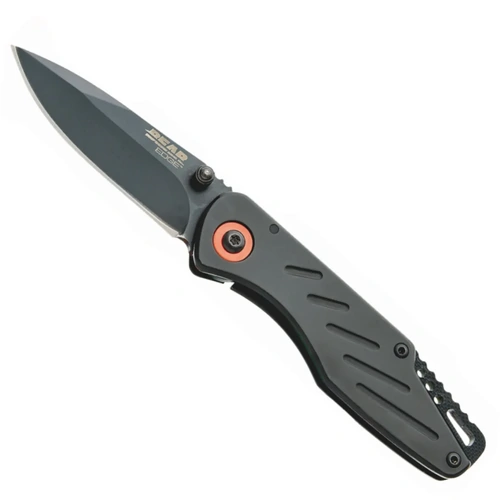 Bear Edge 3 3/8" Sideliner Frame Stainless Steel Lock Knife with Pocket Clip - BAS-61104
