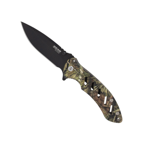 Bear Edge 4 1/4" Frame Lock Flip Camo Real Tree Knife - BAS-61507