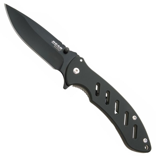 Bear Edge Brisk 1.0 5" Black Blade Black Frame Lock Folder Knife - BAS-61513