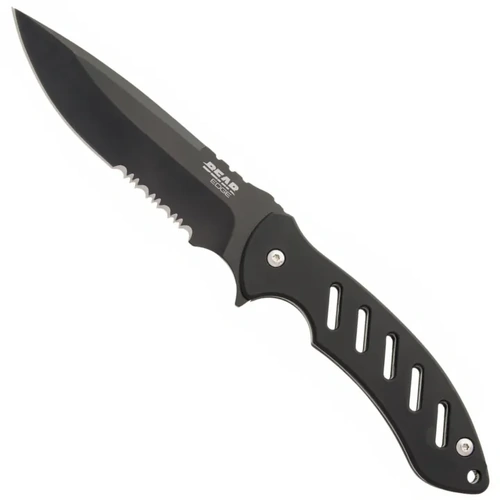 Bear Edge Brisk 1.0 9 3/4" Black Fixed Stainless Steel Blade Knife with Ballistic Sheath - BAS-61517