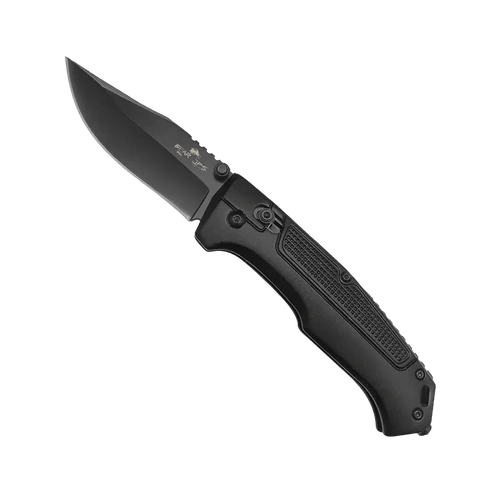 Bear 4 1/2" Clip Point Black Folder Knife  - BAS-MC-550-ALBK-B