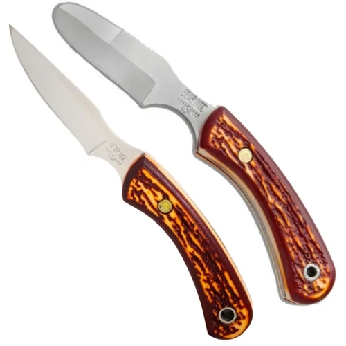 Bear & Son Twin Stainless Steel Knife Set: SD42 Knife & SD43 Knife with Dual Sheath - BAS-SD4243
