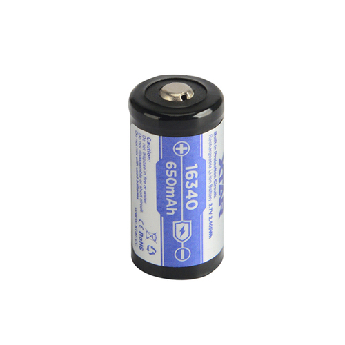 XTAR 16340 650mah Rechargeable Li-ion Battery - BAT-16340