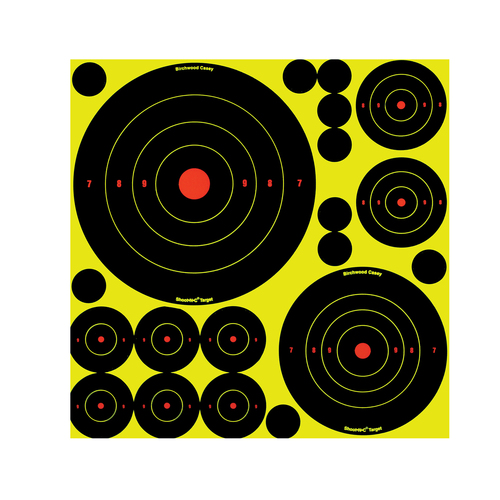 Birchwood Casey Shoot-N-C Bulls Eye Shooting Reactive Target - Variety Pack 50 Targets BC-34018