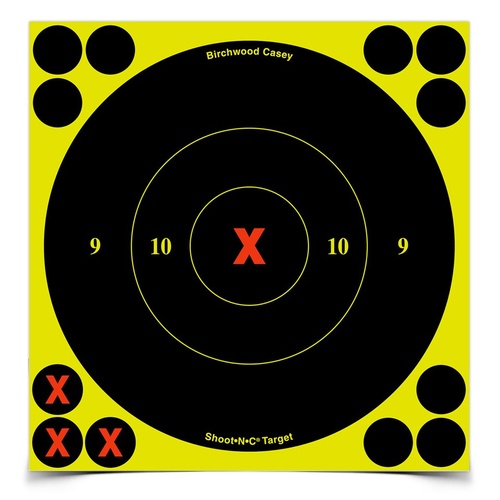 Birchwood Casey Shoot-N-C 6" X-Bull's-eye 12 Target Pack - BC-34512