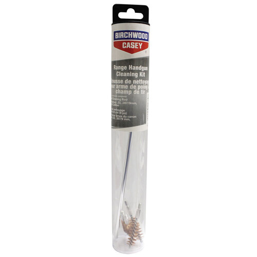 Birchwood Casey Range Handgun Cleaning Kit 9"Rod and 4 Bronze Brushes BC-41662