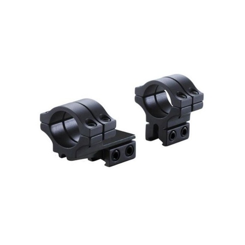 BKL 1 Long Double Strap Offset Matte Black Dovetail Rings - BKL-278-MB