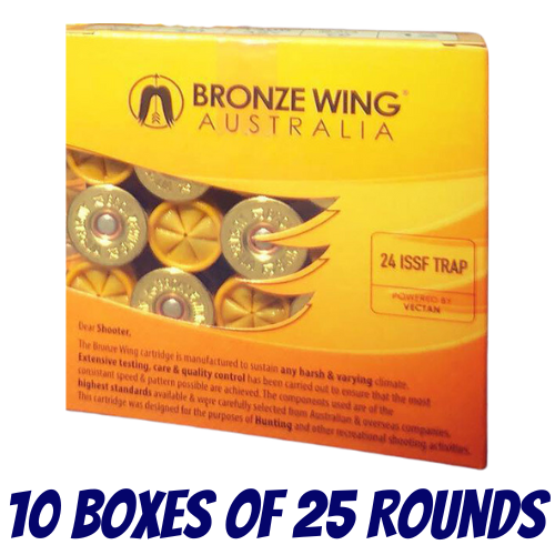 Bronze Wing Terminator ISSF Trap 12ga 24gm 1400 FPS #7.5 - Slab - BW-TERM1275-SLAB