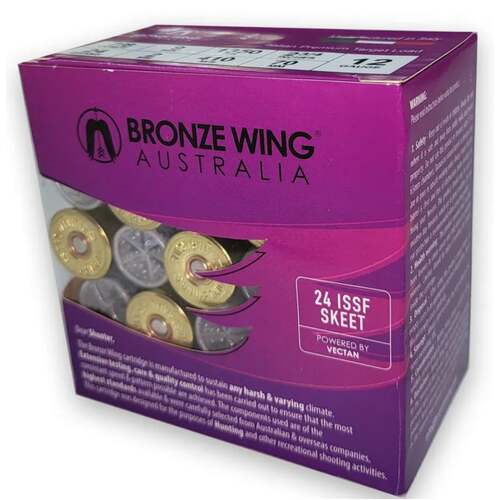 Bronze Wing Terminator ISSF Skeet 12ga 24gm 1350 FPS #9 - 25 Rounds - BW-TERM129