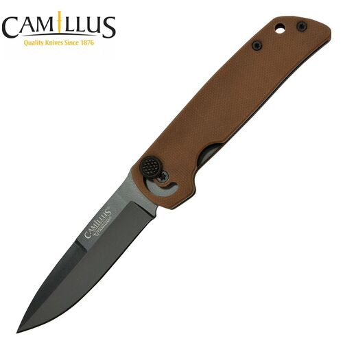 Camillus Cuda Mini 6.75" Coyote Brown Folding Knife - CA-19635