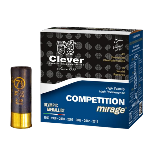 Clever Mirage Competition 12ga 28gm 1250 FPS 5% Antimony - 7.5 - 25 Rounds - CMCT21250HA75