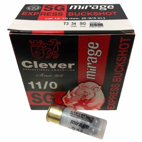 Clever Mirage T3 Buckshot 34g 9 pellet 11/0 (SG) - 25 Rounds - CMT3BUCKSHOT