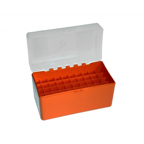 Megaline Ammo Box-50 Rounds Cal 357 Orange/Transparent - 550-2000