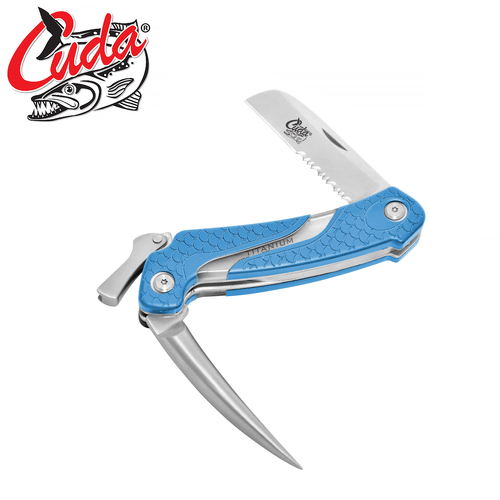 Cuda Titanium Bonded Marlin Spike Folding Knife - CU-18092