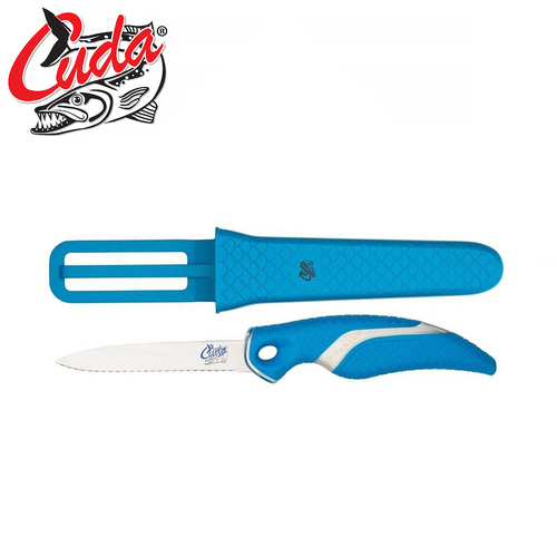 Cuda 3" Titanium Bonded Net Knife with Sheath - CU-18099-001