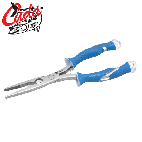 Cuda 8" Titanium Bonded Stainless Steel Pliers with Ring Splitter - CU-18112