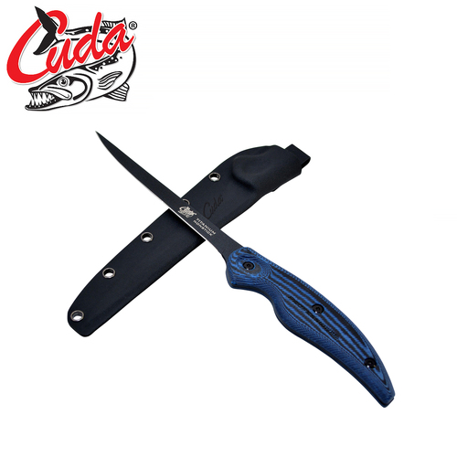 Cuda Professional 6" Micarta Handle Fillet Knife w/Sheath - CU-18125