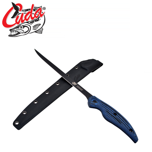Cuda Professional 9" Micarta Handle Fillet Knife w/Sheath - CU-18127