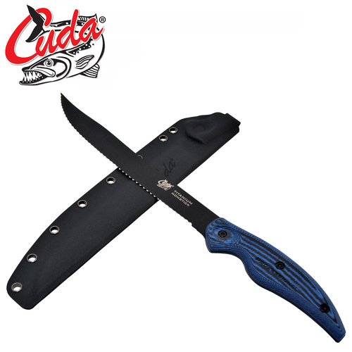Cuda Professional 9" Serrated Knife w/Sheath - CU-18129