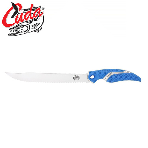 Cuda 9" Titanium Bonded Serrated Knife - CU-18845-001