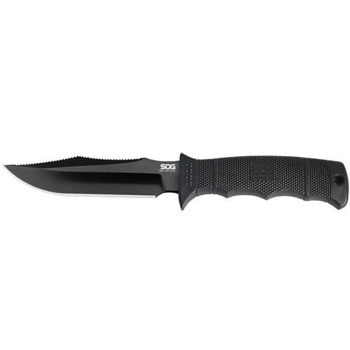 SOG Seal Pup Elite - Black TiNi Straight Edge Fixed Blade Knife - E37SN-CP