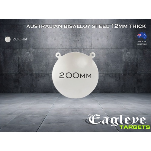 Eagleye Bisalloy Steel Gong 200mm - White - EEGONG200