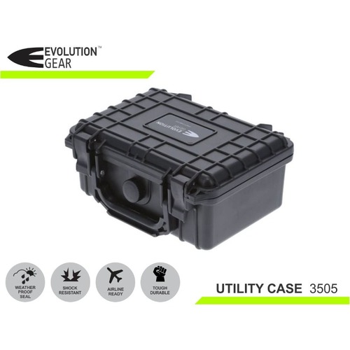 Evolution Gear Utility Hard Case - Black -  210 x 170 x 90 - EG-3505