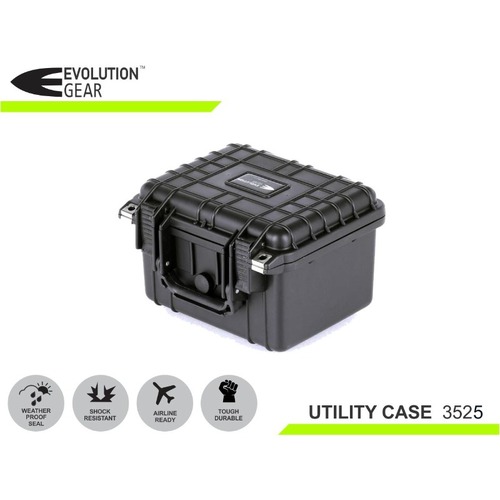 Evolution Gear Utility Hard Case - Black -  265 x 240 x 175 - EG-3525