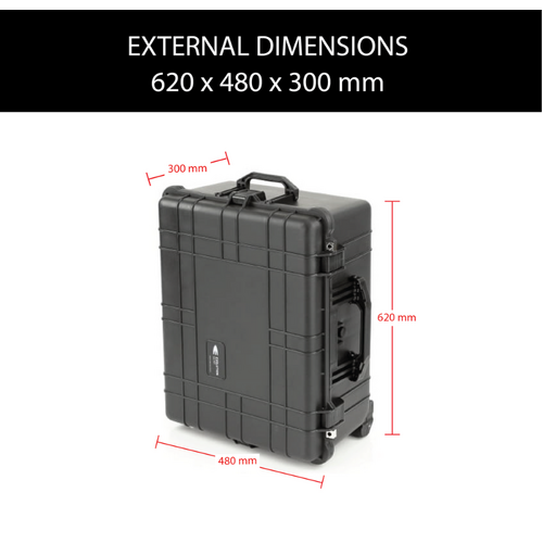 Evolution Gear Trolley Black Hard Case-HD Series-555 x 345 x 225mm-EG-5510