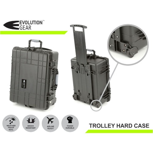 Evolution Gear Trolley Black Hard Case-HD Series-580 x 450 x 265mm-EG-5520