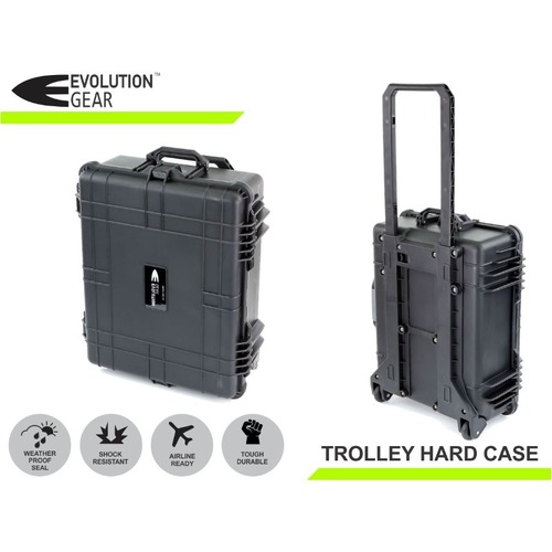 Evolution Gear Trolley Black Hard Case-HD Series-615 x 490 x 255mm-EG-5525
