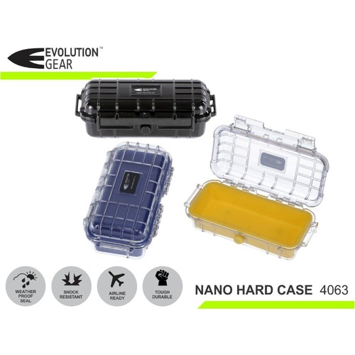Evolution Gear Nano Hard Case Black -  198 x 100 x 65 - EG-NANO_4063-BLK