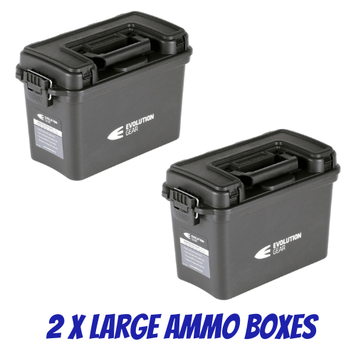 Evolution Gear Large Ammo Box in Black - 2 Pack - AC_LARGE_BLK