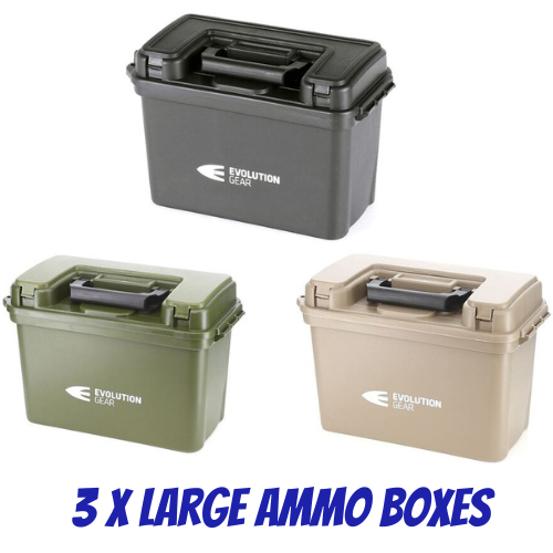 Evolution Gear Large Ammo Box - 3 Pack - Multi-Colour - EG_AC_LARGE