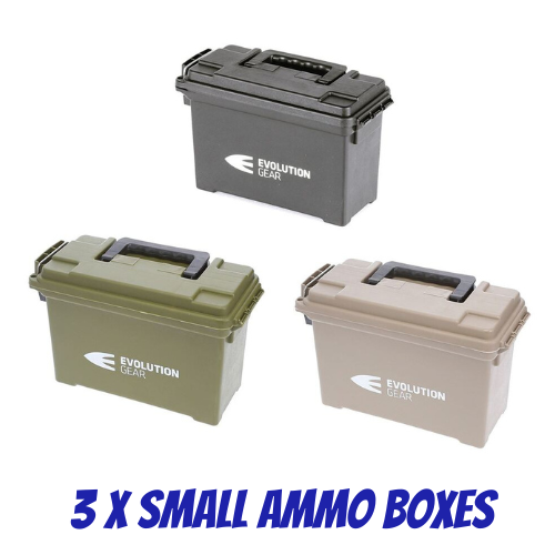 Evolution Gear Small Ammo Case - 3 Pack - Multi-Colour - EG_AC_SMALL