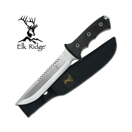 Elk Ridge Full Tang Bowie Sawback Hunting Knife