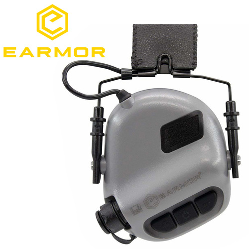 Earmor Premium Electronic Shooting Earmuffs M31- Cadet Grey - ER01887SF-GY