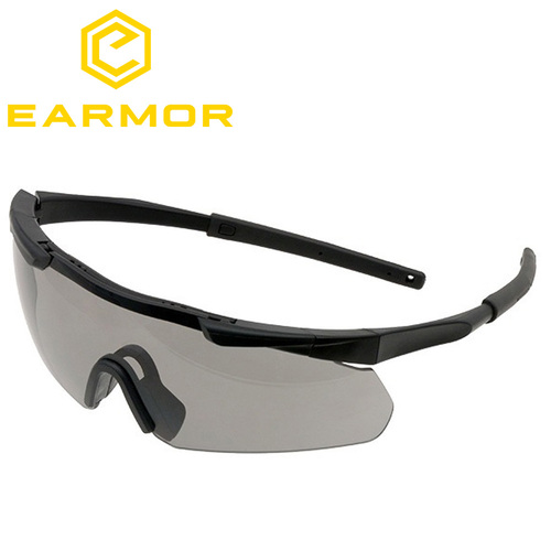 Earmor 400 UV Protection Impact Resistant Blade Style Shooting Glasses - Gray - ER01899SF-SG
