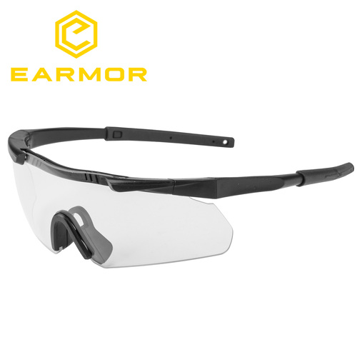 Earmor 400 UV Protection Impact Resistant Blade Style Shooting Glasses - Clear - ER01899SF-CL