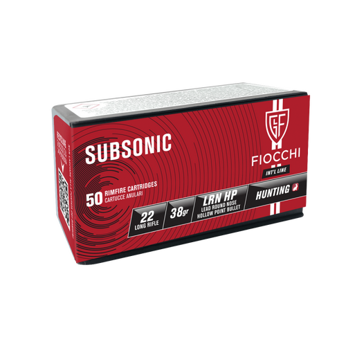 Fiocchi 22LR Subsonic LRN HP 50 PK