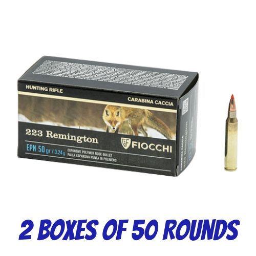Fiocchi 223 Remington 50gr VMAX Polymer Tip - 100 Rounds - 70562900